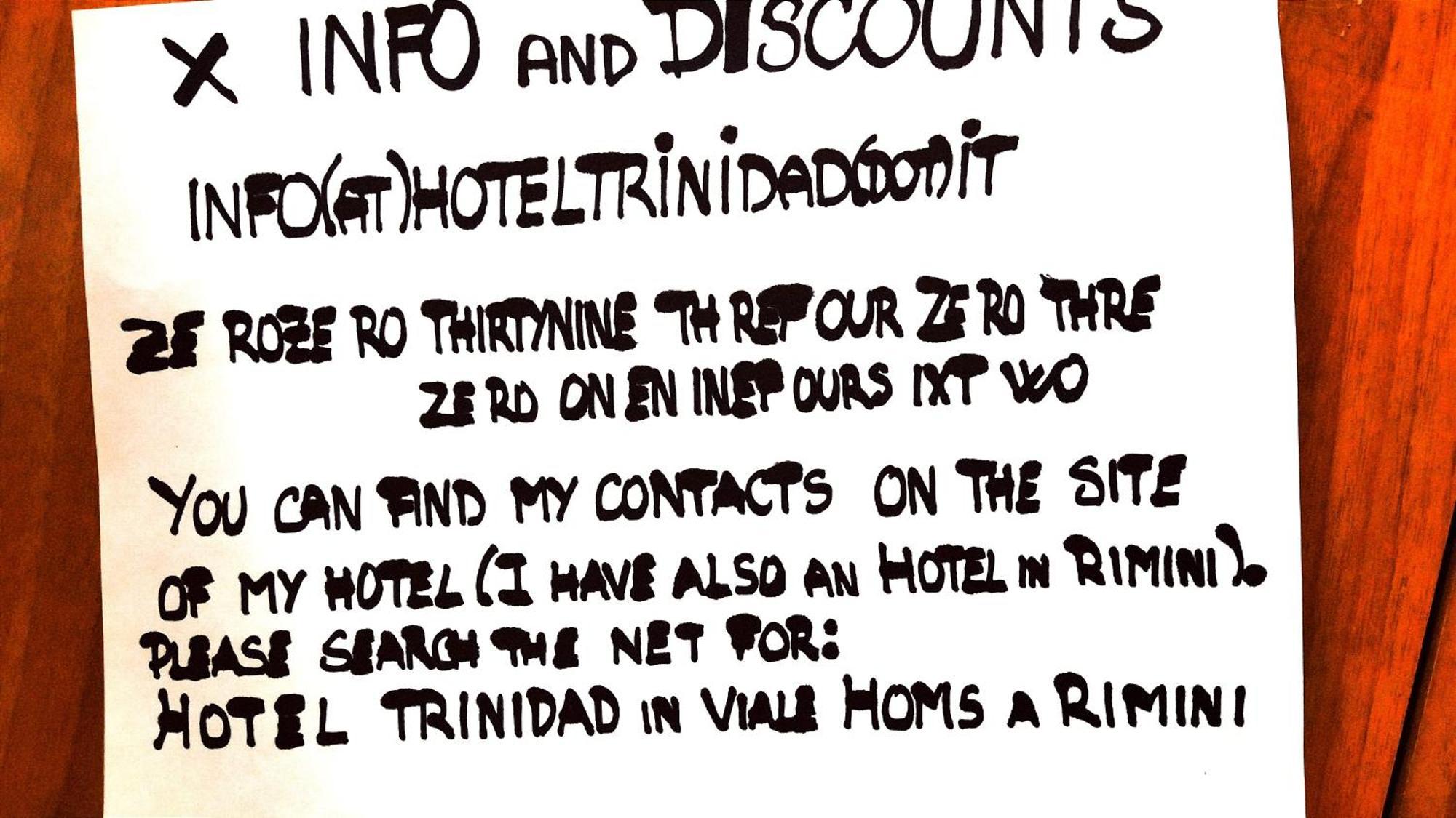 Hotel Trinidad Rimini Exterior foto